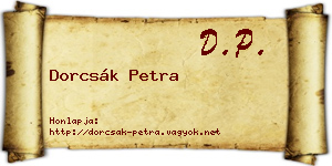 Dorcsák Petra névjegykártya