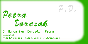 petra dorcsak business card